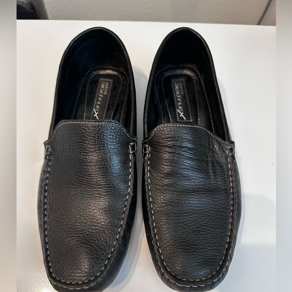 Alfani flex Black Leather Slip-On Loafers